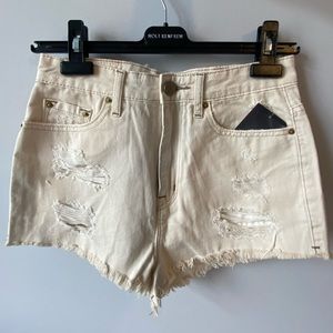 *NEW WITH TAGS* Urban Outfitters Ivory Jean Shorts